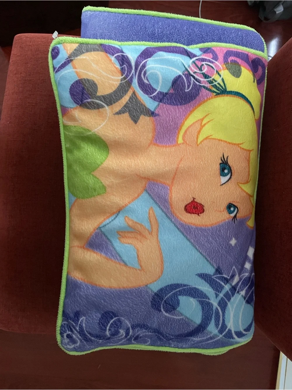 Tinker Bell Fold-Out Lounger in Purple, Pink & Green